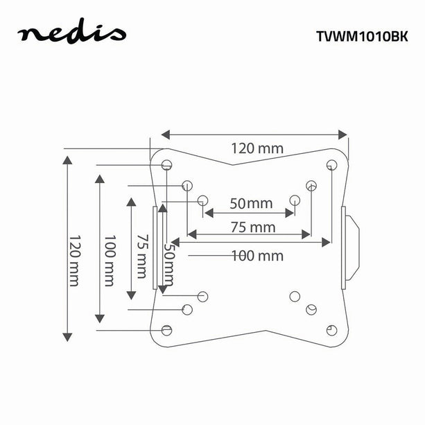 TV-Wandhalterung, neigbar für 10-32 ", max. 30Kg. 1 Scharnierpunkt