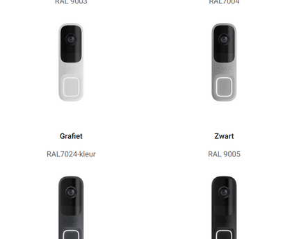 Ajax Systems DoorBell, 4 MP Camera met ingebouwde AI en PIR Sensor