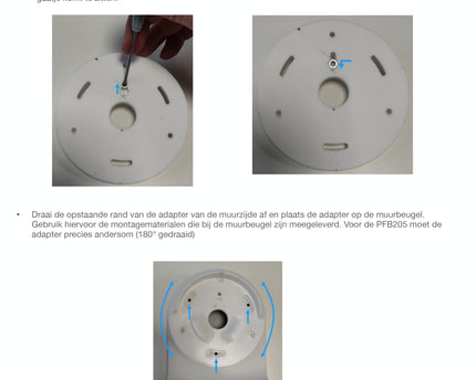 Ajax Systems Muurbeugel adapter Wit voor TurretCam