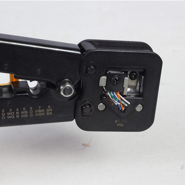 alarmsysteemexpert T-WC-05 Universele modulaire krimptang, RJ45 / RJ12 / RJ11 voor doorsteekconnectoren