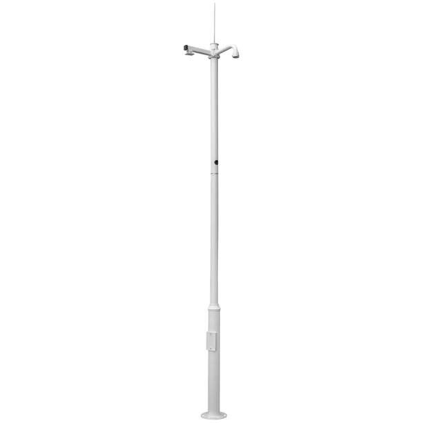 AlarmsysteemExpert.nl Cameramast 4.5m Wit, Gegalvaniseerd staal, Bliksemafleider