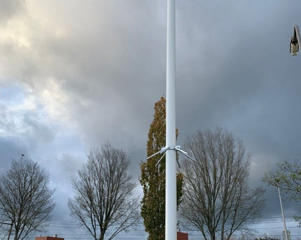 AlarmsysteemExpert.nl Cameramast verplaatsbaar aluminium 3 meter Ø 90mm met tegelframe