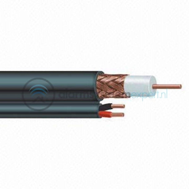 AlarmsysteemExpert.nl Coax RG59 combikabel met DC voedingskabel, 100 meter