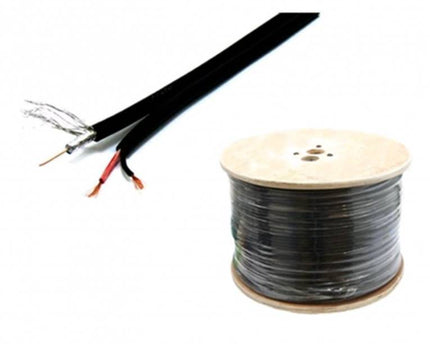AlarmsysteemExpert.nl Coax RG59 combikabel met DC voedingskabel, 250 meter