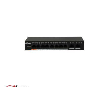 AlarmsysteemExpert.nl DH-CS4010-8ET-110, 8-Port Fast Ethernet PoE Switch + 2 Gigabit