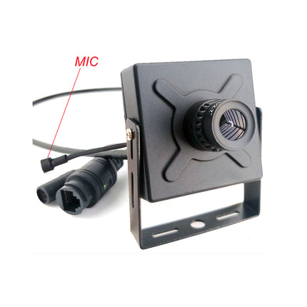 AlarmsysteemExpert.nl Pinhole IP camera 4Mp, 16mm telelens,  kijkhoek 22graden, PoE, Microfoon