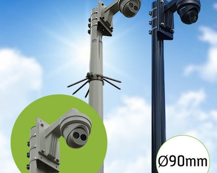 AlarmsysteemExpert.nl Ronde cameramast met kantelanker 3 meter 90mm