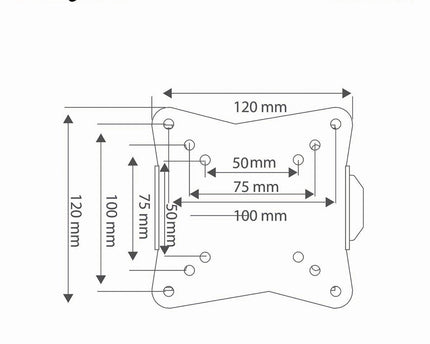 AlarmsysteemExpert.nl TV-Muurbeugel, vast 13-27", max. 30Kg. Kleine muurafstand 20mm