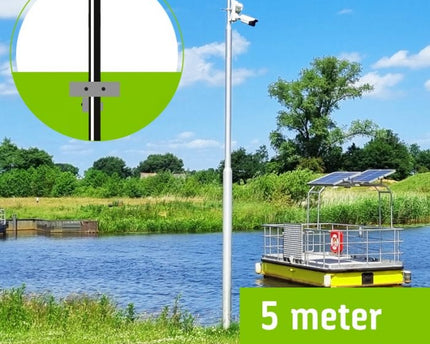 AlarmsysteemExpert.nl Vaste cameramast 5 meter verjongd met inspectieluik