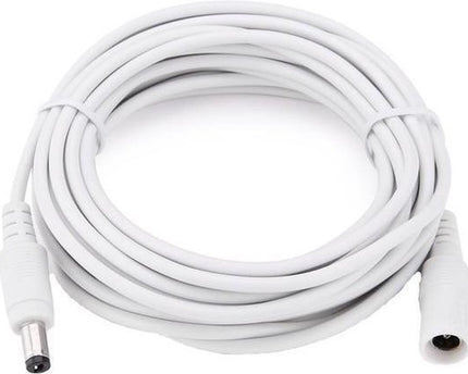 AlarmsysteemExpert.nl Verlengkabel voeding 12volt 5mtr Wit
