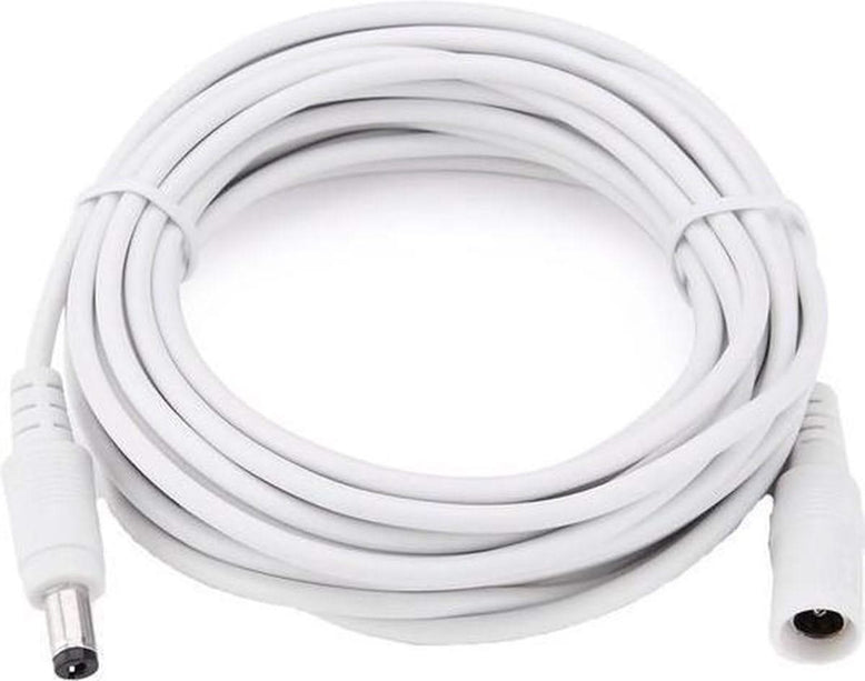 AlarmsysteemExpert.nl Verlengkabel voeding 12volt 5mtr Wit