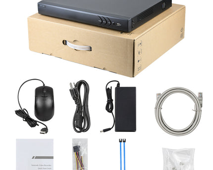 ASE Kit, 3x Dome, 8Mp 4K Ultra HD ColorVu Binnen camera, met NVR en bekabeling