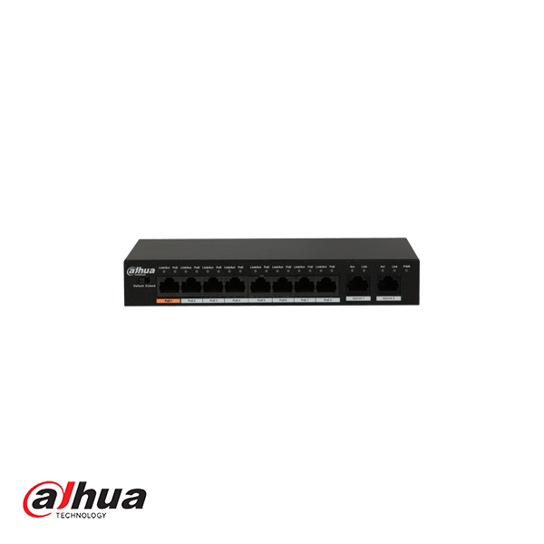 Dahua DH-CS4010-8ET-110, 8-Port Fast Ethernet PoE Switch + 2 Gigabit