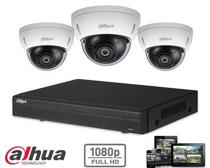 Dahua Full HD-CVI kit 3x dome 2 Megapixel camerabeveiliging set