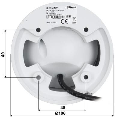 Dahua HAC-HDW2509TP-A-LED,  5MP, HD-CVI, Full Color Eyeball, 2.8mm Lens