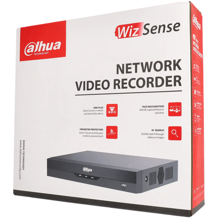 Dahua NVR2116HS-I2 1x LAN (Geen PoE) Geschikt voor 16 IP camera's, Slimme detectie met Wizsense