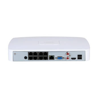Dahua NVR4108-8P-EI 1x LAN 8xPoE Geschikt voor 8 IP camera's