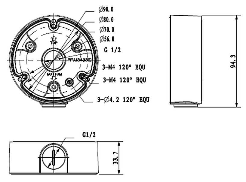 Dahua PFA135 montagebox voor buitentoepassing