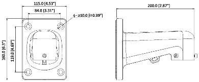 Dahua PFB305W aluminium muursteun tbv mini dome
