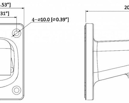 Dahua PFB305W aluminium muursteun tbv mini dome