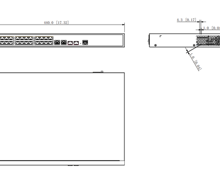 Dahua PFS4226-24ET-360,  24-port 100 Mbps + 2-port Gigabit PoE Switch
