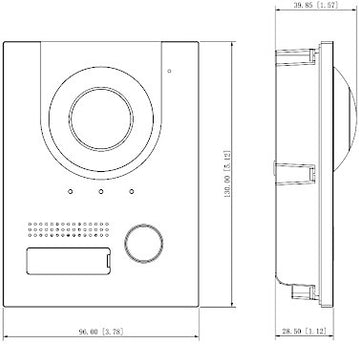 Dahua VTO2202F-P-S2 buitenpost, IP en 2-draads, 160gr camera, PoE