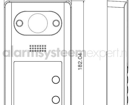Dahua VTO3211D-P4 Video Intercom buitenpost met 4 drukknoppen, Mifare taglezer, PoE