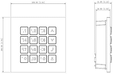 Dahua VTO4202FB-MK keyboard module Zwart