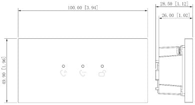 Dahua VTO4202FB-ML Indicator module Zwart