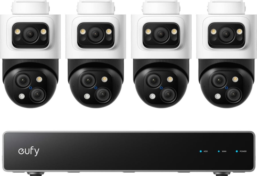 Eufy Beveiligingscamera set; PoE recorder met 4x S4 PTZ