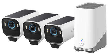 Eufy EufyCam S3 Pro, 3-Pack met HomeBase 3