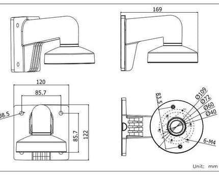 Hikvision DS-1272ZJ-110 aluminium wandbeugel