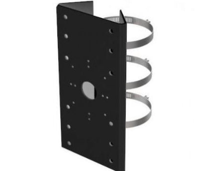 Hikvision DS-1275ZJ-SUS Black, zwarte paalmontagebeugel met klemmen