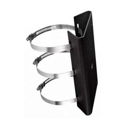 Hikvision DS-1275ZJ-SUS Black, zwarte paalmontagebeugel met klemmen