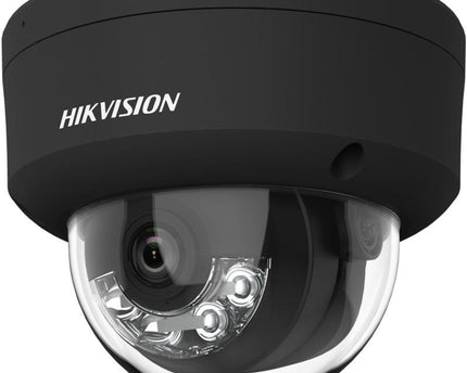 Hikvision DS-2CD2143G2-LIS2U Zwart, 4MP Dome Netwerk Camera AcuSense Smart Hybrid Light PoE en 2x Microfoon