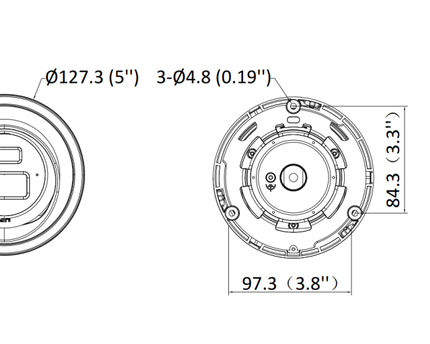 Hikvision DS-2CD2343G2-LI2U, 4MP Turret, Smart Hybrid Light, AcuSense, PoE, Micro SD slot, Microfoon