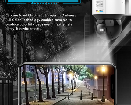 Hikvision DS-2DE3A400BW-DE | 4 MP | ColorVu | Pan Tilt camera | Incl. muursteun