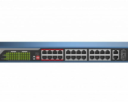 Hikvision DS-3E0326P-E, 24 PoE poorten, 250meter PoE bereik