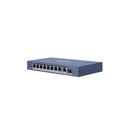 Hikvision DS-3E1510P-EI, 10 Poorts, Gigabit switch, 8x PoE, 2x Uplink