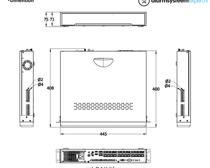 Hikvision DS-7732NI-M4/24P 32 kanaals 24x POE aansluitingen, 4K