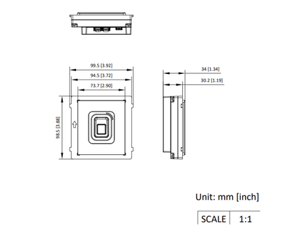 Hikvision DS-KD-MFB, vingerafdruk en kaartlezermodule
