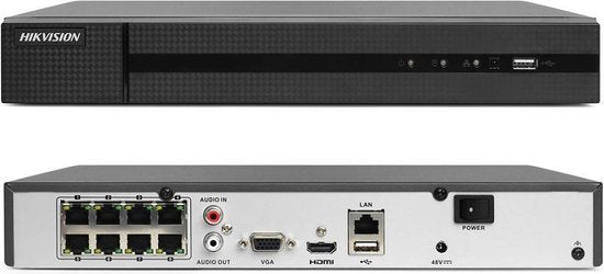 Hikvision HWN-4108MH-8P, 8 Kanaals 8Mp 4K NVR, PoE