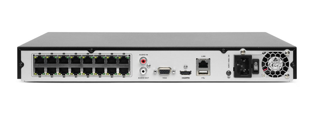 Hikvision HWN-4216MH-16P, 16 Kanaals 8Mp 4K NVR, PoE
