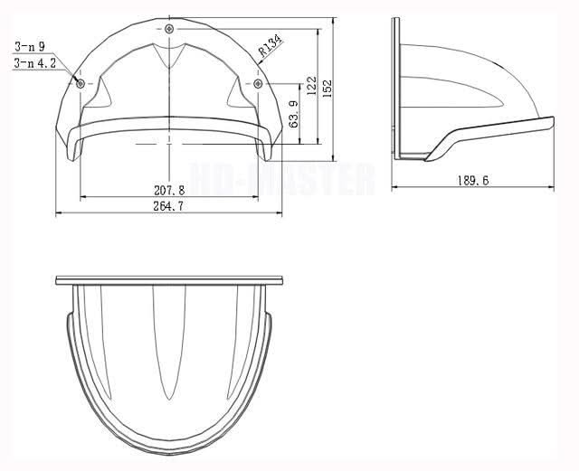 Hikvision Regenkap DS-1250ZJ tbv domecamera's