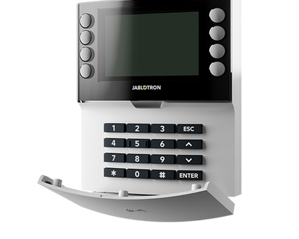 Jablotron JA-115E-WH, Bedraad bedienpaneel met toetsenbord, LCD en RFID lezer