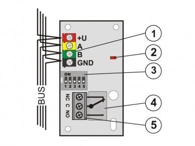 Jablotron JB-111N BUS signaal uitgang module PG