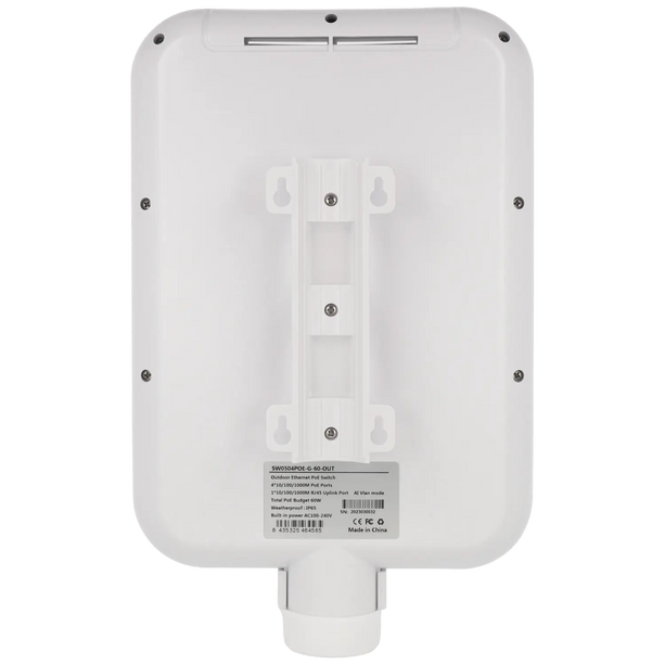 Movok 6 Poorts PoE Gigabit Buiten Switch, IP65 4x PoE, 2x Uplink