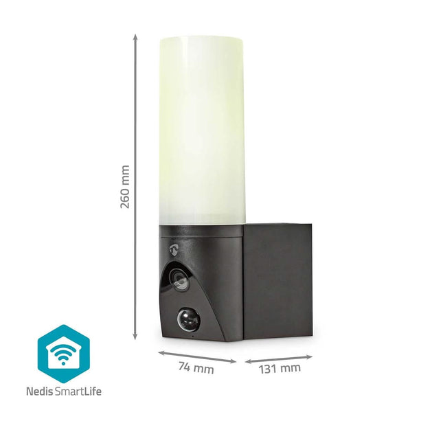 Nedis 2Mp SmartLife WiFi Camera (draaibaar) voor buiten met geïntegreerde Led Lamp