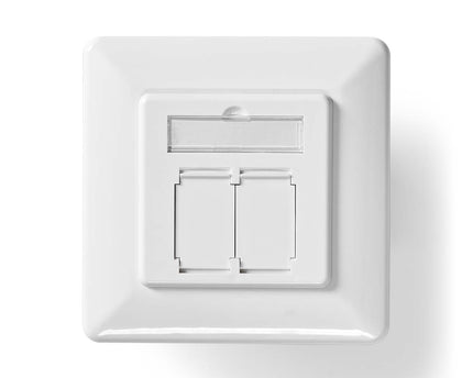Nedis Netwerk Wanddoos inbouw,  2 poorten CAT6 Wit