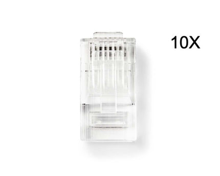 Nedis RJ45 Connector CAT6, Verguld 10 Stuks, Solid Ader